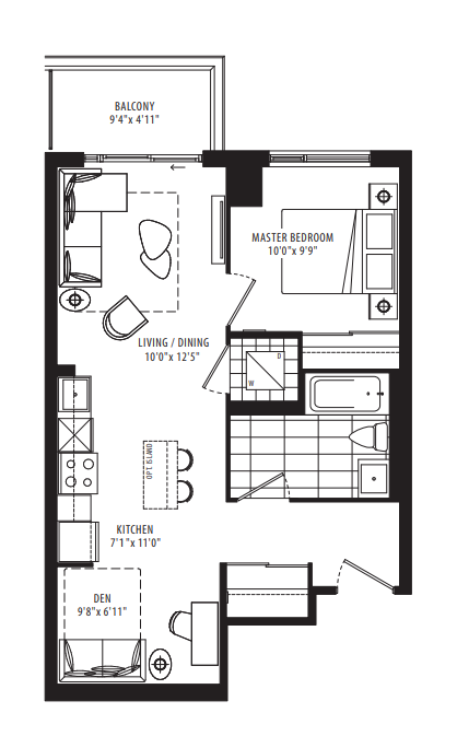 Keystone Condos - 1B+D